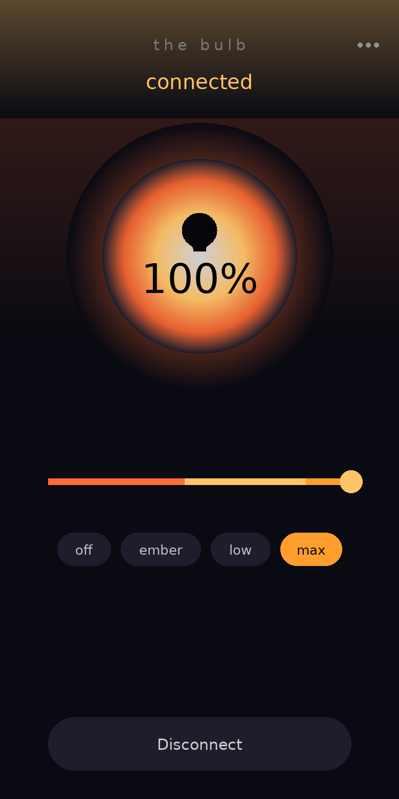 aBulb running on a phone